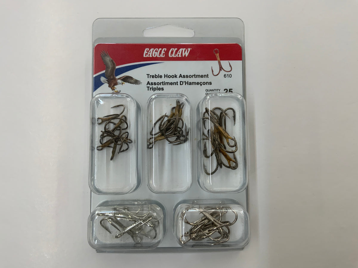 EAGLE CLAW 376 Gold 2x Treble Hook - Bass, Trout, & Walleye Terminal Tackle  $6.98 - PicClick