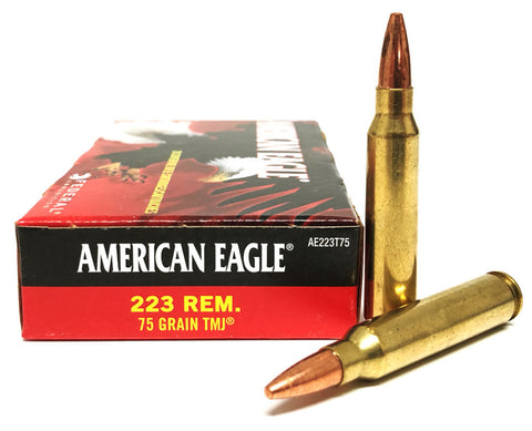 American Eagle 223 REM 75 Grain TMJ 20 Rounds