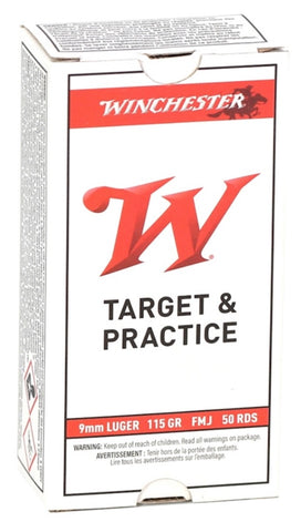 Winchester Target & Practice 9mm Luger 115 GR FMJ