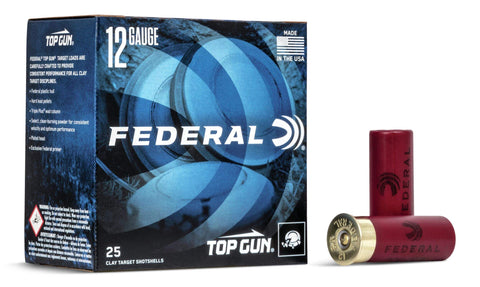 Federal 12 GA Top Gun 2 3/4" Clay Target Shotshells #7.5